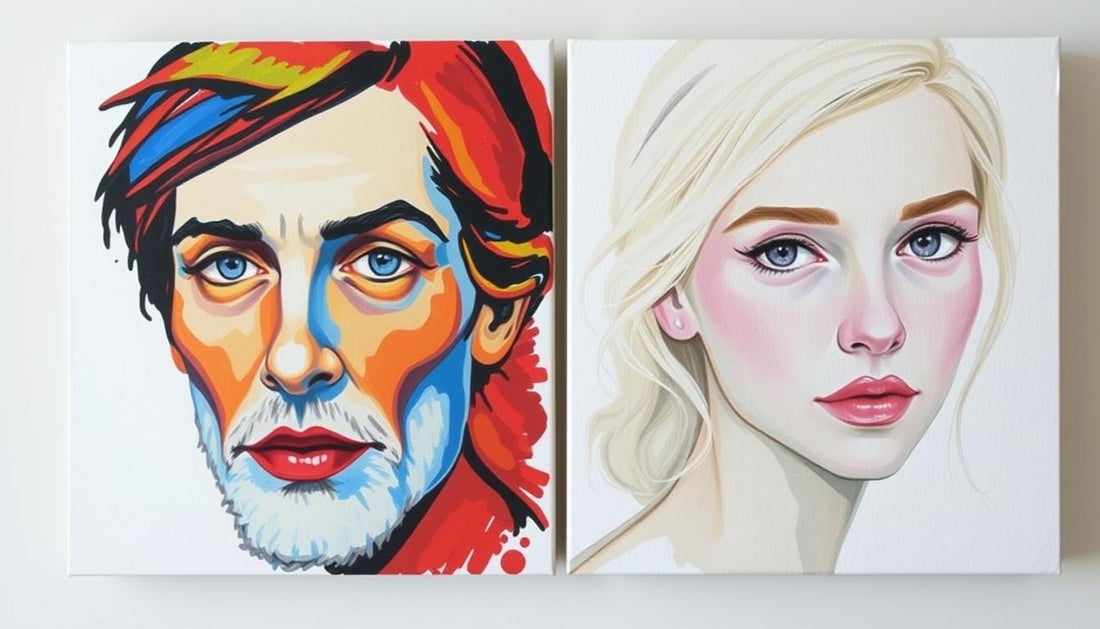 What is the difference between gouache and watercolor portraits?