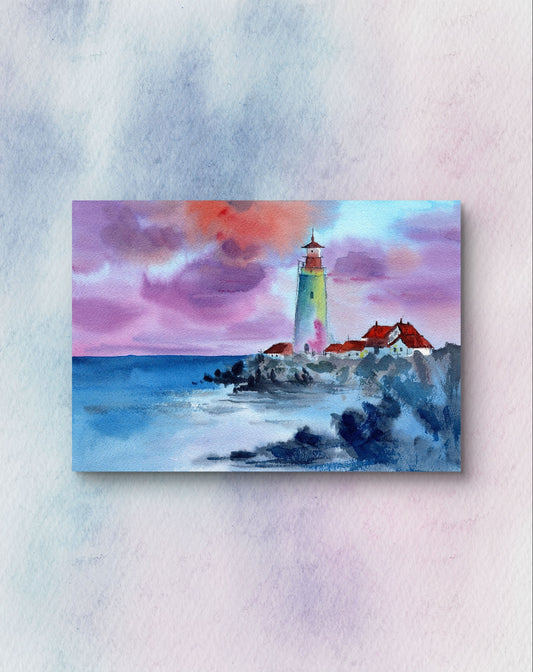Colorful Land | Original Watercolor Painting 36 x 26