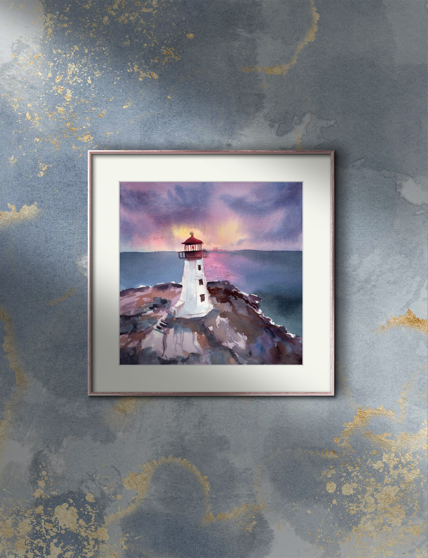 Sunrise Lighthouse Haven (Print)